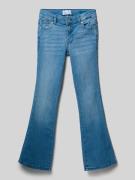 CARS JEANS Flared Fit Jeans mit Logo-Patch Modell 'Veronique' in Blau,...