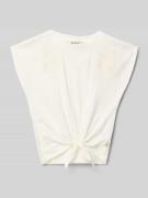 Garcia Regular Fit T-Shirt mit Motiv-Stitching in Weiss, Größe 140