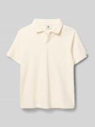 Garcia Regular Fit Poloshirt mit Strukturmuster in Ecru, Größe 152