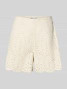 Only Regular Fit Shorts aus reiner Baumwolle Modell 'ELSA' in Offwhite...