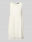 Pieces Regular Fit Chiffonkleid in Crêpe-Optik Modell 'LARA' in Weiss,...
