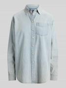 Lauren Ralph Lauren Regular Fit Jeansbluse aus reiner Baumwolle in Jea...
