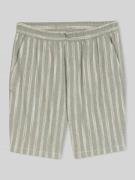 Tom Tailor Denim Regular Fit Shorts aus Baumwoll-Leinen-Mix in Oliv, G...
