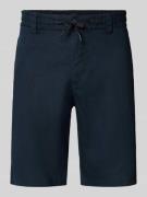 BOSS Orange Tapered Chinoshorts aus Leinen-Mix Modell 'DS_3S' in Marin...