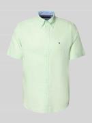 Tommy Hilfiger Regular Fit Freizeithemd aus Baumwoll-Leinen-Mix in Hel...