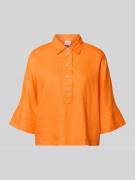 Emily Van den Bergh Regular Fit Leinenbluse mit 3/4-Arm in Orange, Grö...