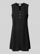 ICHI Minikleid aus Leinen-Viskose-Mix Modell 'LINNO' in Black, Größe 3...