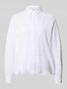Pieces Regular Fit Langarmbluse aus reiner Baumwolle Modell 'VILDE' in...