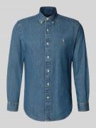Polo Ralph Lauren Custom Fit Jeanshemd aus reiner Baumwolle in Jeansbl...