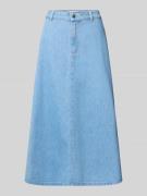 comma Maxirock in Denim-Optik mit Lyocell-Anteil in Blau, Größe 34