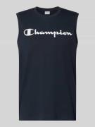 CHAMPION Top mit Logo und Rundhalsausschnitt in Marine, Größe L