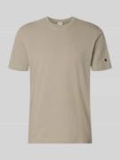 CHAMPION T-Shirt mit Label-Stitchings und Rundhalsausschnitt in Beige,...
