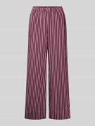 Only Regular Fit Weite Hose aus Viskose-Mix Modell 'MELDOLA' in Bordea...