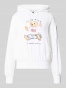 Polo Ralph Lauren Regular Fit Hoodie mit Polo-Bear-Print in Weiss, Grö...