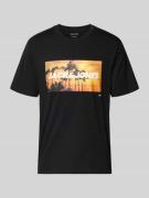 Jack & Jones T-Shirt mit Label-Print Modell 'INDIANA' in Black, Größe ...