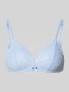 Jake*s Casual Triangel-BH mit Spitze und Schleifen-Detail in Hellblau,...