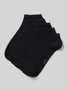 camano Sneakersocken im 5er-Pack mit gerippten Bündchen in Black, Größ...