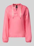 Marc Cain Regular Fit Bluse mit V-Ausschnitt und Tunnelzug in Pink, Gr...