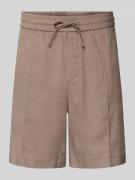 HUGO Straight Fit Chinoshorts aus Leinen-Lyocell-Mix Modell 'CINO' in ...