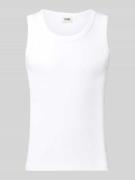 Drykorn Tanktop in Ripp-Optik Modell 'Nathan' in Weiss, Größe L