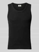 Drykorn Tanktop in Ripp-Optik Modell 'Nathan' in Black, Größe L