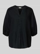 FREE/QUENT Bluse aus Leinen-Mix mit verlängertem Rücken Modell 'Lava' ...