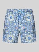 BOARDIES Badehose im Allover-Look Modell 'Sicilia' in Blau, Größe L