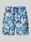 BOARDIES Badehose im Allover-Look Modell 'Ameliano' in Blau, Größe L