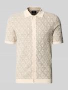 MCNEAL Strickshirt mit Polokragen und durchgehender Knopfleiste in Mud...