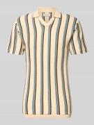 Blend Slim Fit Poloshirt mit V-Ausschnitt Modell 'AMOS' in Sand, Größe...