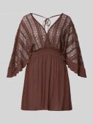 LASCANA Strandkleid mit Spitze Modell 'Mayumi' in Mittelbraun, Größe 3...