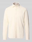 FIL NOIR Regular Fit Business-Hemd aus Leinen-Baumwoll-Mix Modell 'ROM...