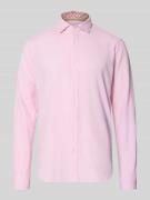 FIL NOIR Regular Fit Business-Hemd aus Leinen-Baumwoll-Mix Modell 'ROM...