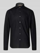 FIL NOIR Regular Fit Business-Hemd aus Leinen-Baumwoll-Mix Modell 'ROM...