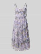 LACE & BEADS Cocktailkleid im Stufen-Look in Flieder, Größe L