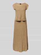 s.Oliver BLACK LABEL Regular Fit Strickkleid aus Viskose-Mix in Sand, ...