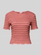 Jake*s Collection T-Shirt mit Strukturmuster und Rundhalsausschnitt in...