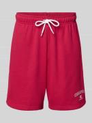CHAMPION Sweatshorts mit Logo und elastischem Bund in Rot, Größe L
