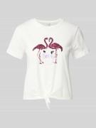 Only Regular Fit T-Shirt aus reiner Baumwolle Modell 'DORA LIFE' in We...