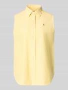 Polo Ralph Lauren Relaxed Fit Hemdbluse aus reiner Baumwolle in Hellge...