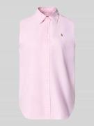 Polo Ralph Lauren Relaxed Fit Hemdbluse aus reiner Baumwolle in Pink, ...