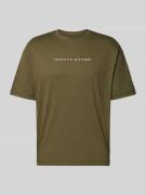 Tommy Hilfiger Regular Fit T-Shirt aus reiner Baumwolle in Khaki, Größ...