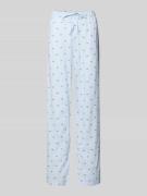 TOMMY HILFIGER Pyjamahose mit Print aus Viskose in Hellblau, Größe L