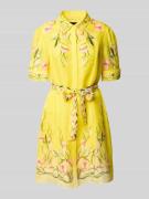 Marc Cain Minikleid aus reiner Viskose mit floralem Allover-Print in G...