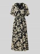 s.Oliver RED LABEL Tailliertes Chiffonkleid mit Allover-Muster in Blac...
