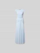 ROTATE Maxikleid in asymmetrischem Design in Hellblau, Größe 34