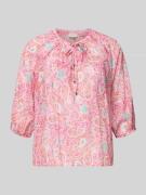Milano Italy Regular Fit Bluse mit 3/4-Arm in Pink, Größe 36