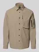 BOSS Green Relaxed Fit Overshirt mit Label Patch Modell 'ST_GLOBE HEXA...