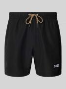 BOSS Badeshorts mit Label-Applikation Modell 'DOGFISH' in Black, Größe...