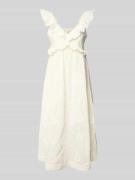 YAS Midikleid mit Volants Modell 'YASNAMA' in Offwhite, Größe 34